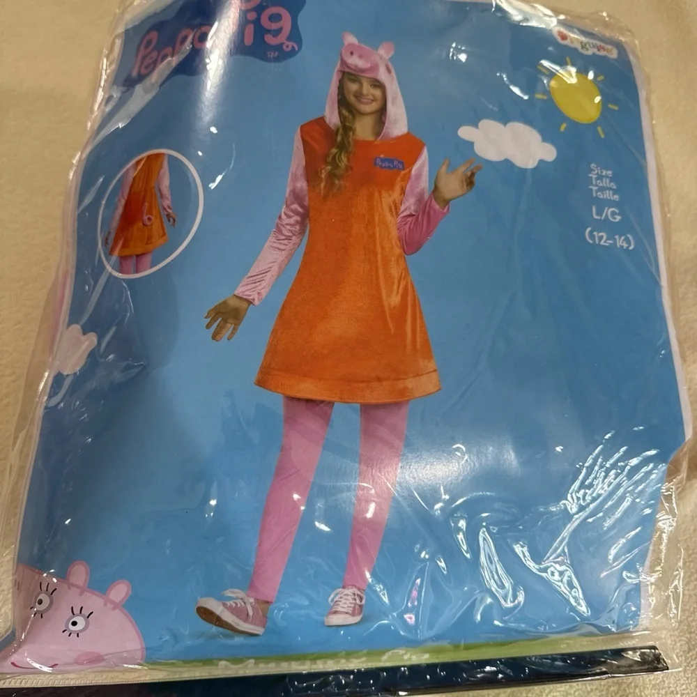 Peppa Pig momma pig Orange and Pink Costume adult large - Picture 2 of 6